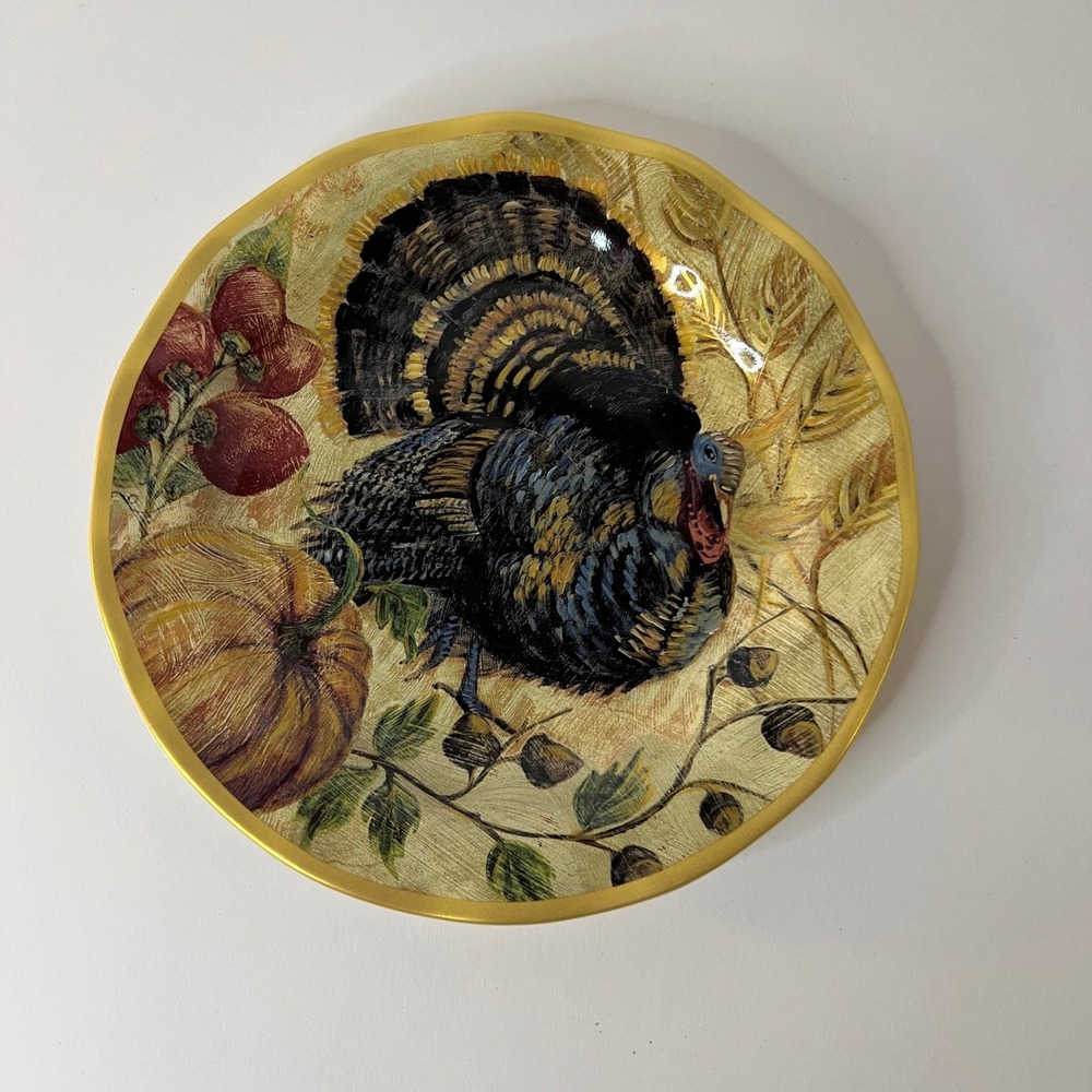 Pottery Barn Fresco Turkey Salad Plate 9" Discontinued